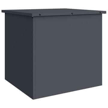 Vidaxl Zunanja shranjevalna škatla Antracit 55 x 50,5 x 50 cm Jeklo