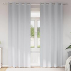 Vidaxl Zavese za zatemnitev z obroči 2 szt. Bleda siva 245 x 140 cm