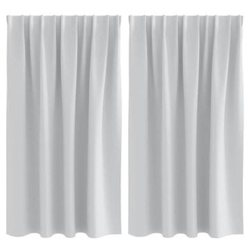 Vidaxl Zavese za zatemnitev z obroči 2 szt. Bleda siva 140 x 140 cm