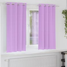 Vidaxl Zavese za zatemnitev z obroči 2 szt. Vijolična 175 x 140 cm