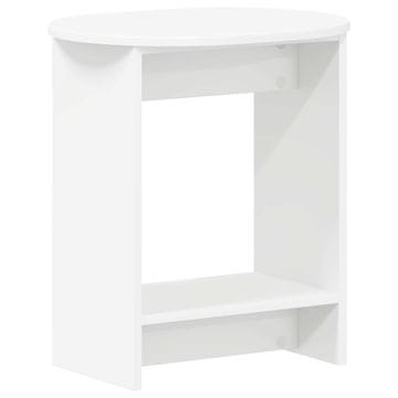 Vidaxl Stranska miza Bela 50 x 39,5 x 55 cm Inženirski les