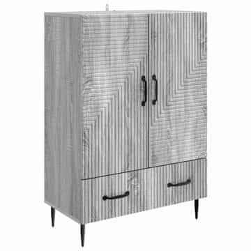 Vidaxl Strani šal Siva Sonoma 66 x 34,5 x 95 cm Inženirski les