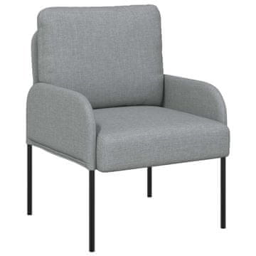 Vidaxl Sedežne garniture z blazino 55cm Svetlo siva Vezani les