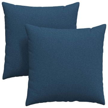 Vidaxl Blazine za kavč 2 szt. Modra 60 x 60 cm blago