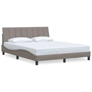 Vidaxl Posteljni okvir brez vzmetnice Hanko taupe 160x200 cm blago