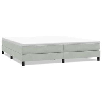 Vidaxl Box Spring Postelja brez vzmetnice Svetlo siva 200x210 cm Žamet