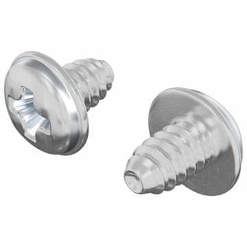 Vidaxl Zaklepni vijaki 2 szt. srebrna M4 x 5 mm elezo