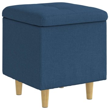 Vidaxl Ottoman s shranjevanjem Modra 40 x 40 x 45 cm blago