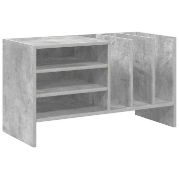 Vidaxl Omara za plošče Betonsko siva 78,5 x 35 x 45 cm Inženirski les