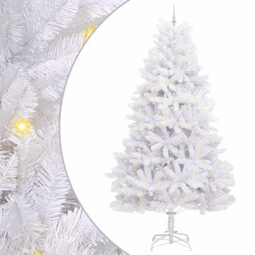 Vidaxl Umetno Zložljivo Božično Drevo Bela 300 cm PVC in jeklo