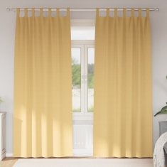 Vidaxl Zavese za zatemnitev z obroči 2 szt. Bež 225 x 140 cm Poliester