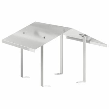Vidaxl Dimniška kapa srebrna 50 x 50 x 37 cm Nerjaveče jeklo