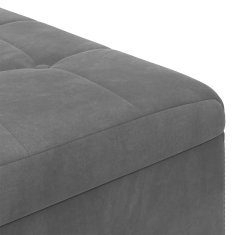 Vidaxl Ottoman s shranjevanjem Temno siva 60 x 60 x 45 cm Žamet