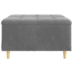 Vidaxl Ottoman s shranjevanjem Temno siva 80 x 80 x 45 cm Žamet