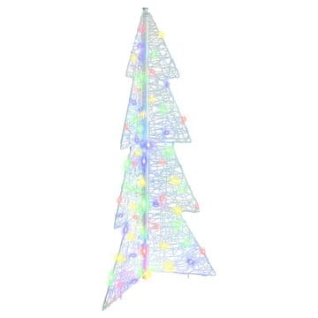 Vidaxl Božično drevo med 100 LED večbarvno 120 cm Akril