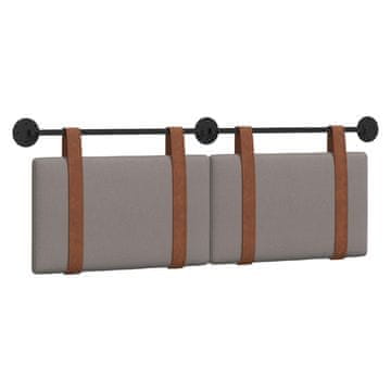 Vidaxl Visoki naslon za glavo Taupe 150 x 55 x 5 cm Antikni PU