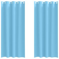 Vidaxl Zavese za zatemnitev z obroči 2 szt. Sveta modra 245 x 140 cm