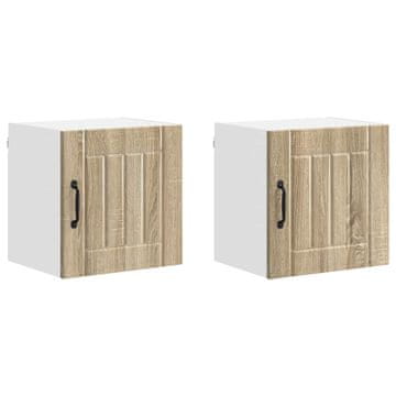 Vidaxl Omarica na steni LUCCA 2 szt. Sonoma hrast 40 x 31 x 40 cm