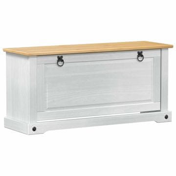 Vidaxl Omara za čevlje Corona Bela 99 x 32 x 49 cm Masivno borovo les