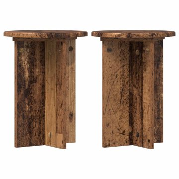 Vidaxl Stojalo za rastline 2 kos Star les Ø29,5 x 40 cm Inženirski les