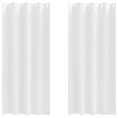 Vidaxl Zavese za zatemnitev z obroči 2 szt. Bela 245 x 140 cm Poliester
