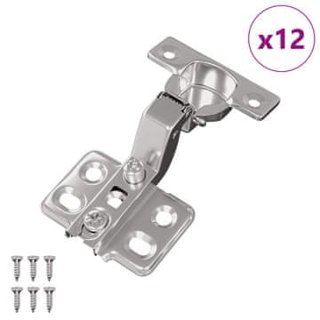 Vidaxl Tečaj 12 szt. Nikljeva 85 x 52,5 x 9,5 mm elezo