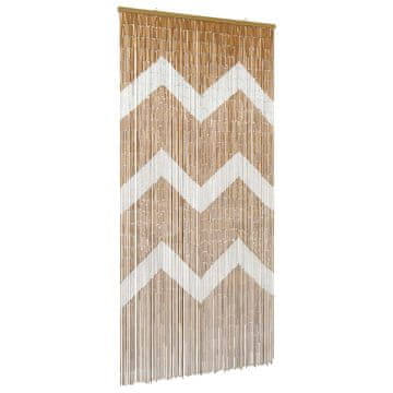 Vidaxl Zavesa proti insektom večbarvno 100 x 200 cm Bambus