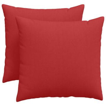 Vidaxl Blazine za kavč 2 szt. Rdeča 50 x 50 cm blago