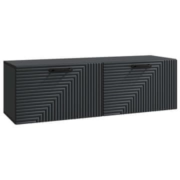Vidaxl Omarica za TV, ki jo lahko montiraš na steno Črna