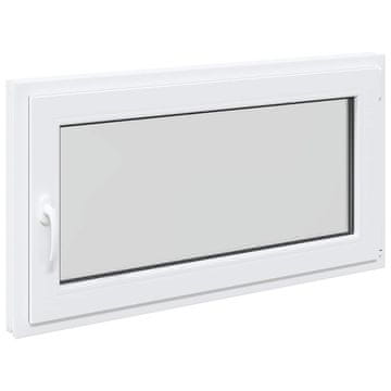 Vidaxl Okno za klet RISOR 110 x 60 cm PVC in steklo Bela