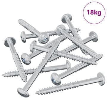 Vidaxl Lesen vijak 3273 szt. srebrna 9,8 x 53 mm Jeklo