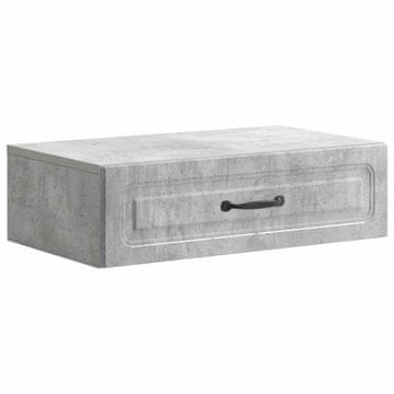 Vidaxl Stenska stranska miza Betonsko siva 59 x 34,5 x 17 cm