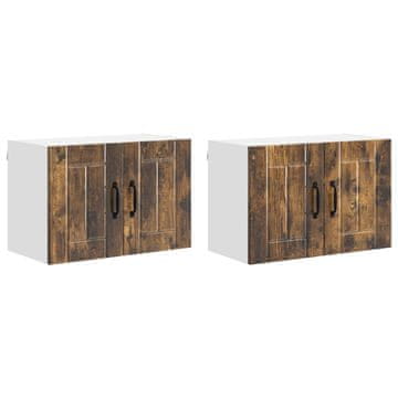 Vidaxl Omarica na steni LUCCA 2 szt. Dimljen hrast 60 x 31 x 40 cm