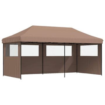 Vidaxl Zabavni šotor Rjava 292 x 580 x 315 cm Oxford tkanina