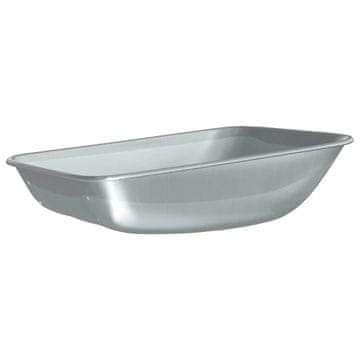Vidaxl Zamenjava za pladenj vozička srebrna 80 x 60 x 25 cm Jeklo