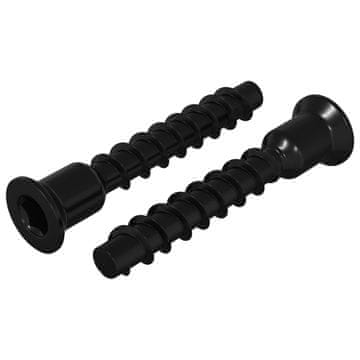 Vidaxl Vijačna kapa 2 szt. Črna 7 x 40 mm elezo
