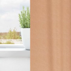 Vidaxl Zavese za zatemnitev z obroči 2 szt. Svetlo rjava 245 x 140 cm