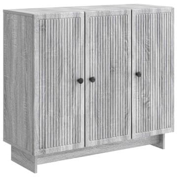 Vidaxl Strani šal Siva Sonoma 89 x 34,5 x 80 cm Inženirski les