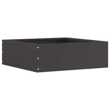 Vidaxl Robovi trave Črna 40 x 40 x 13 cm Jeklo