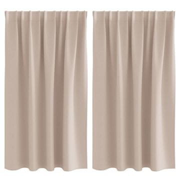 Vidaxl Zavese za zatemnitev z obroči 2 szt. Taupe 140 x 140 cm