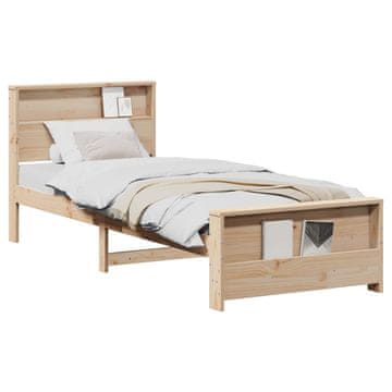Vidaxl Konstrukcija postelje Rjava 90 x 190 cm Konstruiran les