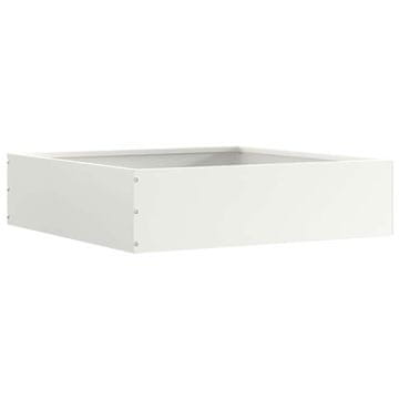 Vidaxl Robovi trave Bela 50 x 50 x 13 cm Jeklo