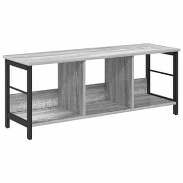 Vidaxl Knjižna polica Siva Sonoma 102 x 32 x 40,5 cm Konstruiran les