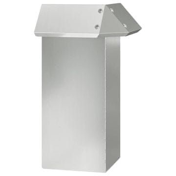 Vidaxl Ograja za polže srebrna 13,5 x 13,5 x 25 cm Cinkana jeklena