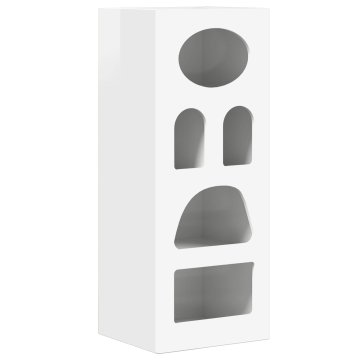 Vidaxl Strani šal Visok sijaj bela 40 x 35 x 100,5 cm Konstruiran les