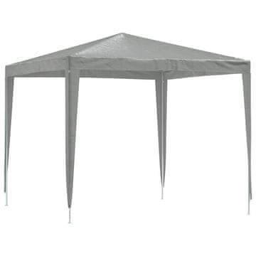 Vidaxl Zabavni šotor 250 x 250 x 240 cm Svetlo siva PE in jeklo