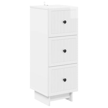 Vidaxl Predalna omara Bela visok sijaj 33 x 34,5 x 90 cm