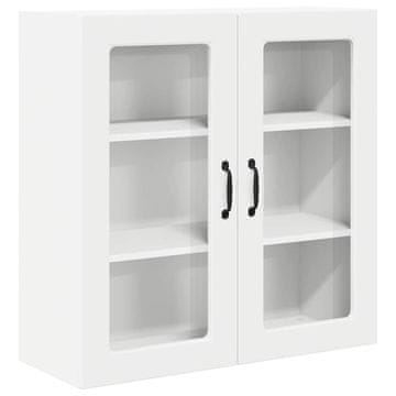 Vidaxl Stenski stekleni omarica PORTO Bela 80 x 31 x 80 cm