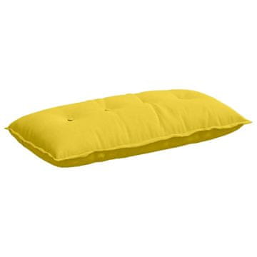 Vidaxl Poglavni vzglavnik Svetlo rumena 100 x 19 x 50 cm blago