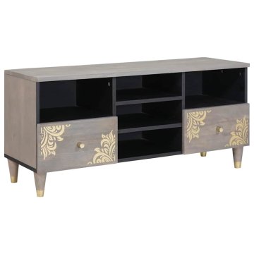 Vidaxl TV omarica Siva 100 x 33 x 46 cm Masiven les manga
